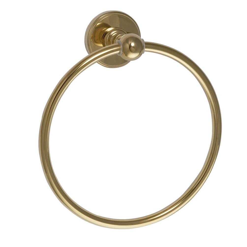 JTP Grosvenor Cross Polished Gold Towel Ring Cut Out